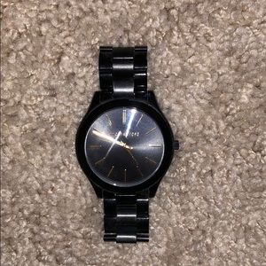 Micheal Kors Black and Gold Watch